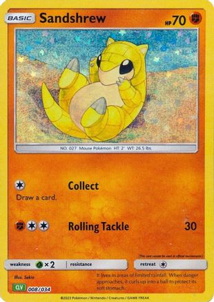 Trading Card Game Classic Sandshrew #008
