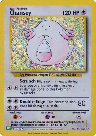 Trading Card Game Classic Chansey #015