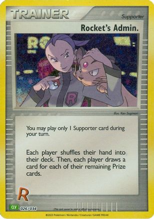 Trading Card Game Classic Rocket's Admin. (CLV) #026