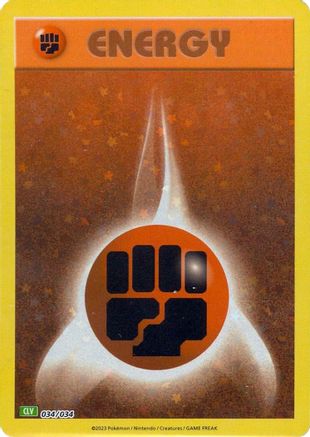 Trading Card Game Classic Basic Fighting Energy #034