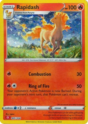 Trading Card Game Classic Rapidash #005