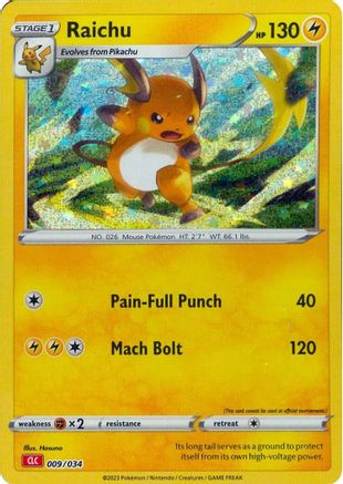 Trading Card Game Classic Raichu #009
