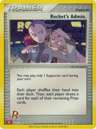 Trading Card Game Classic Rocket's Admin. (CLC) #025