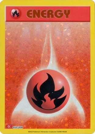 Trading Card Game Classic Basic Fire Energy #033