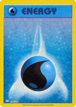 Trading Card Game Classic Basic Water Energy #033