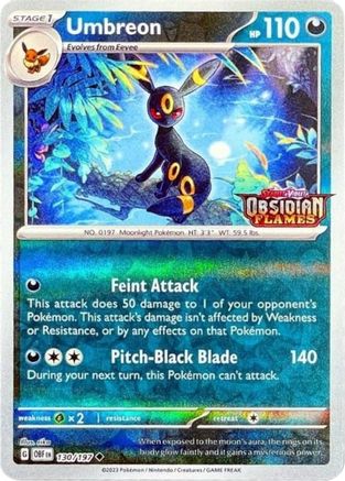 Umbreon (Obsidian Flames Stamped) - Miscellaneous Cards & Products ...