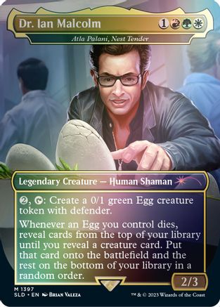 Dr. Ian Malcolm - Atla Palani, Nest Tender (Rainbow Foil) - Secret Lair