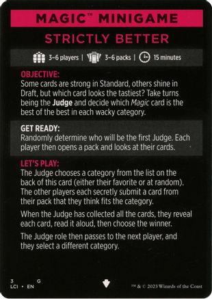Magic Minigame: Strictly Better