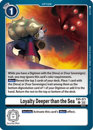 Loyalty Deeper than the Sea