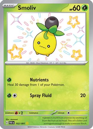 SV: Paldean Fates Smoliv #102