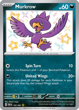 SV: Paldean Fates Murkrow #181