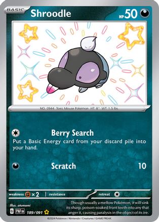 SV: Paldean Fates Shroodle #189