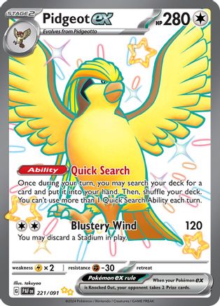 SV: Paldean Fates Pidgeot ex #221