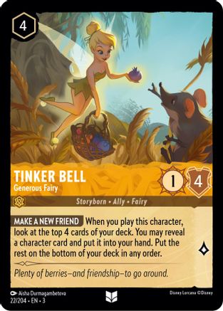 Tinker Bell - Generous Fairy - Into the Inklands - Disney Lorcana