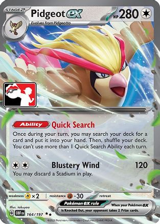 Prize Pack Series Cards Pidgeot ex #164