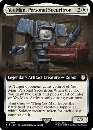 Yes Man, Personal Securitron (Extended Art) (Surge Foil) - Universes
