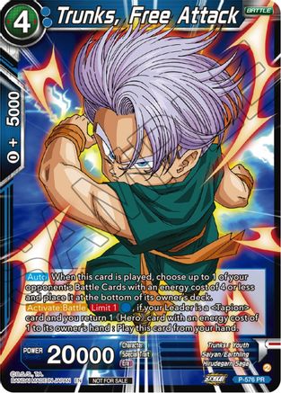 Trunks, Free Attack (Zenkai Series Tournament Pack Vol.7) - Tournament ...