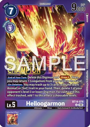 Helloogarmon (2024 Regionals Champion) - Blast Ace - Digimon Card Game