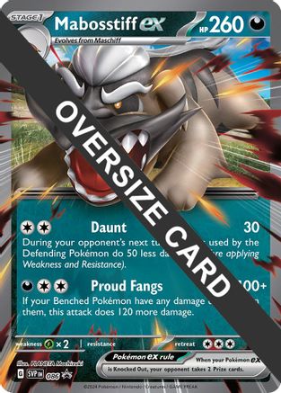 Jumbo Cards Mabosstiff ex - Jumbo Card #086