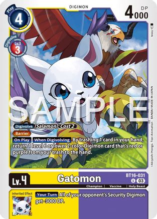 Gatomon - Beginning Observer - Digimon Card Game