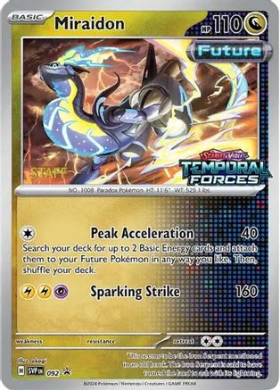 SV: Scarlet & Violet Promo Cards Miraidon - 092 (Prerelease) [Staff] #092