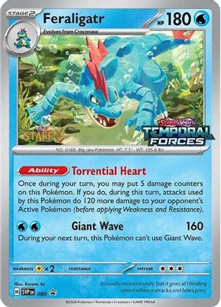 SV: Scarlet & Violet Promo Cards Feraligatr - 089 (Prerelease) [Staff] #089