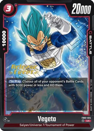 Vegeta - FB02-024 - Blazing Aura Release Event Cards - Dragon Ball ...