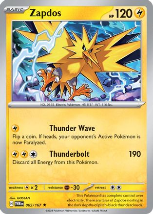 SV06: Twilight Masquerade Zapdos #065