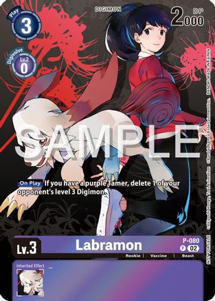 Labramon - P-080 (Official Tournament Pack Vol.13) - Digimon Promotion ...