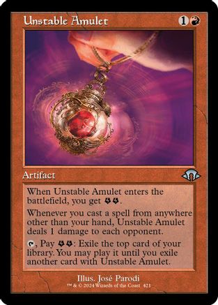 Unstable Amulet (Retro Frame)