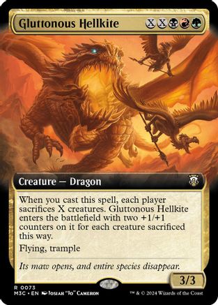 Gluttonous Hellkite (Extended Art) (Ripple Foil)