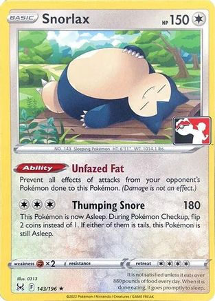Prize Pack Series Cards Snorlax #143