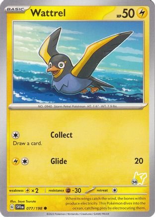 Battle Academy 2024 Wattrel - Pikachu 58 #077