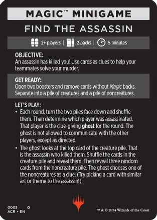 Magic Minigame: Find The Assassin