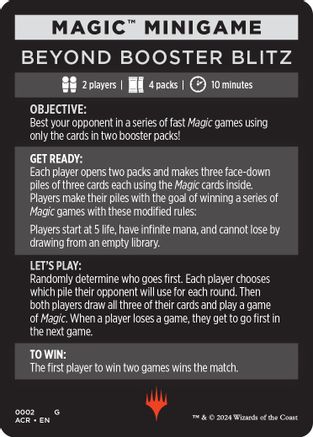 Magic Minigame: Beyond Booster Blitz