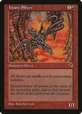 Heart Sliver Tempest PLD Red Common MAGIC THE GATHERING MTG CARD ABUGames 