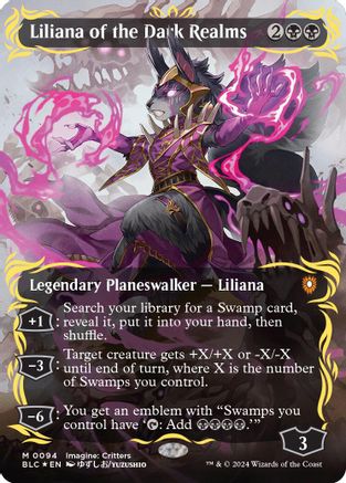 Liliana of the Dark Realms (Borderless) (Raised Foil)