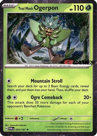 Miscellaneous Cards & Products Teal Mask Ogerpon (Cosmos Holo) (EB Games Exclusive) #024