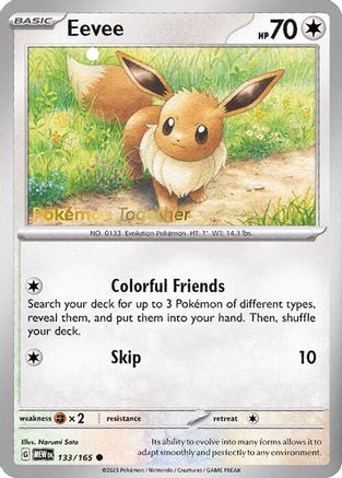 Miscellaneous Cards & Products Eevee - 133/165 (Pokemon Together) #133