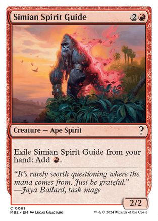 Simian Spirit Guide (White Border)