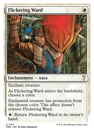 Flickering Ward (White Border)