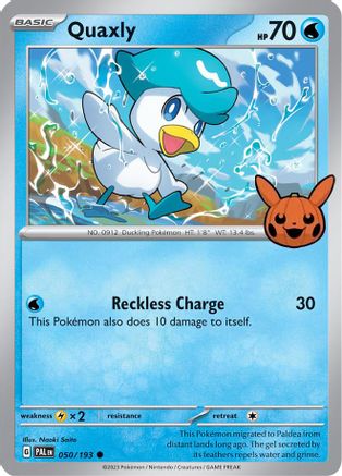 Quaxly 50 Trick or Trade BOOster Bundle 2024 Pokémon card