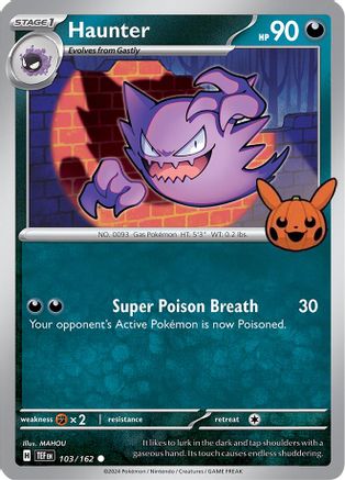 Haunter 103 Trick or Trade BOOster Bundle 2024 Pokémon card