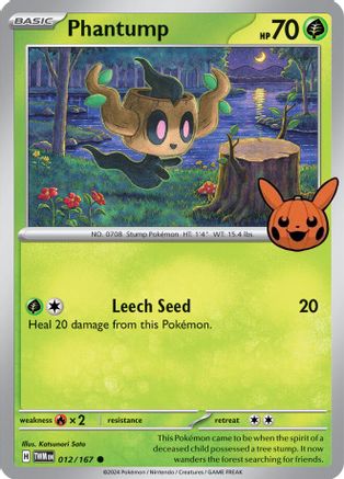 Phantump 12 Trick or Trade BOOster Bundle 2024 Pokémon card
