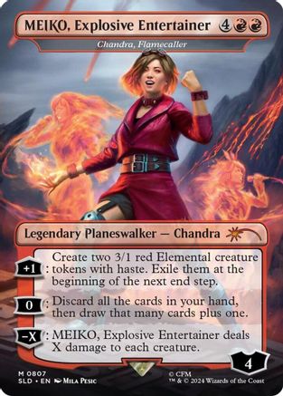 MEIKO, Explosive Entertainer - Chandra, Flamecaller (Rainbow Foil)