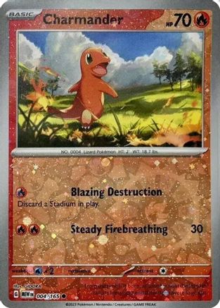 Miscellaneous Cards & Products Charmander - 004/165 (Reverse Cosmos Holo) (Costco Exclusive) #004