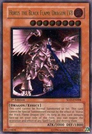SOD-EN008U Horus the Black Flame Dragon LV8 – ULTIMATE RARE - Soul