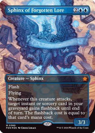 Sphinx of Forgotten Lore (Borderless) (Mana Foil)