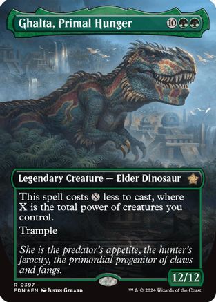 Ghalta, Primal Hunger (Borderless) (Mana Foil)