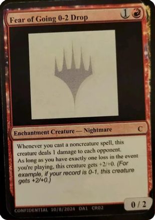 Fear of Going 0-2 Drop